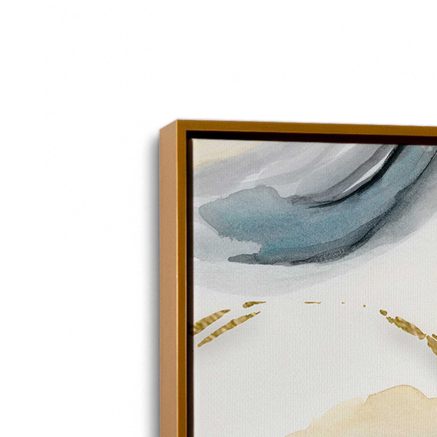 Golden Swirls Canvas Print, Set of 2