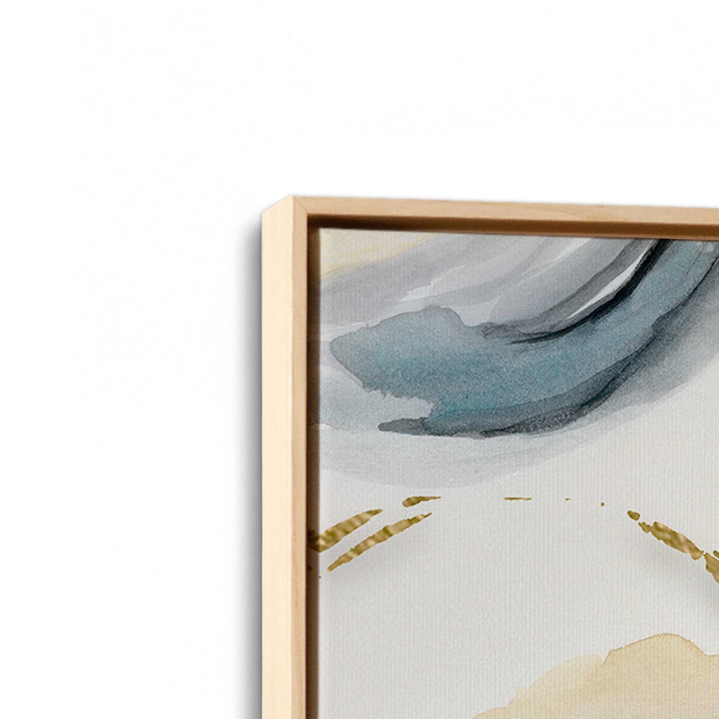 Golden Swirls Canvas Print, Set of 2
