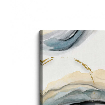 Golden Swirls Canvas Print, Set of 2
