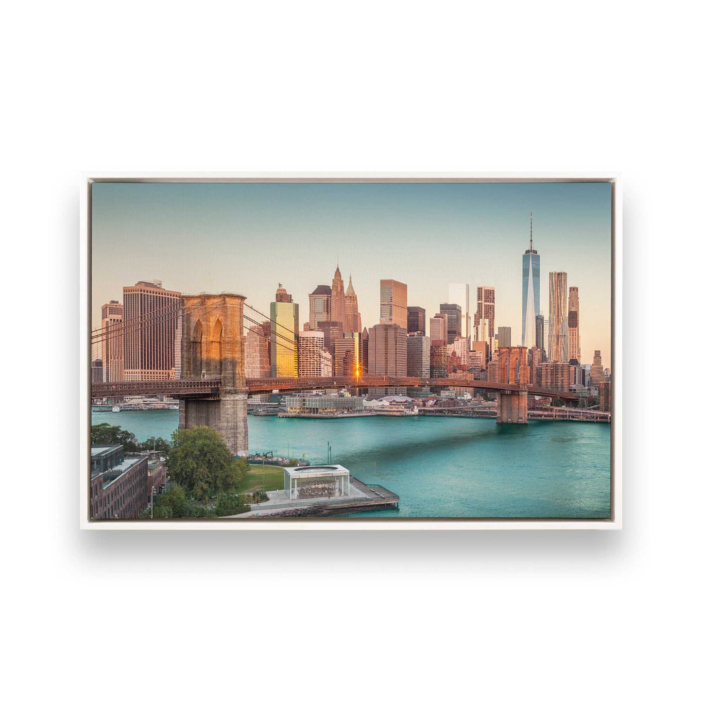 [Color:Opaque White], Picture of art in a White frame