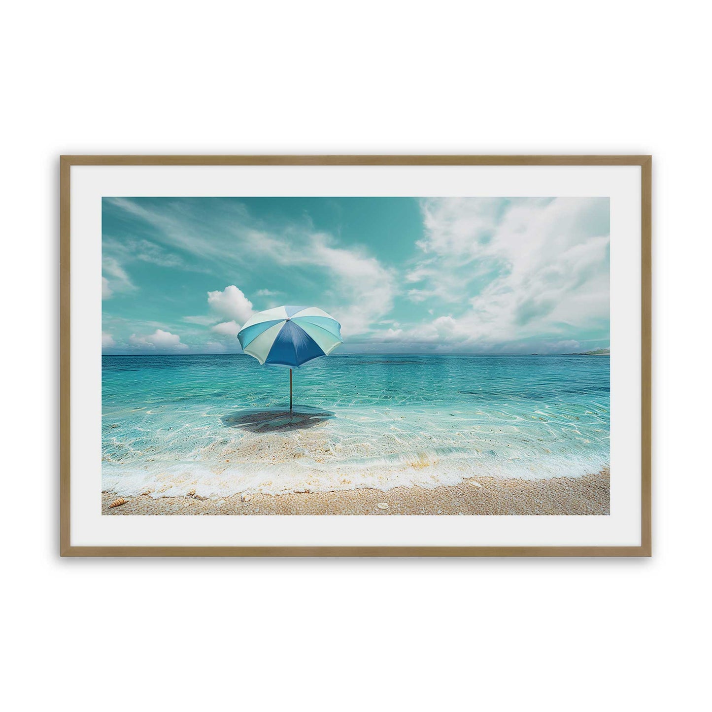[Color:Brushed Gold], Picture of art in a Brushed Gold frame