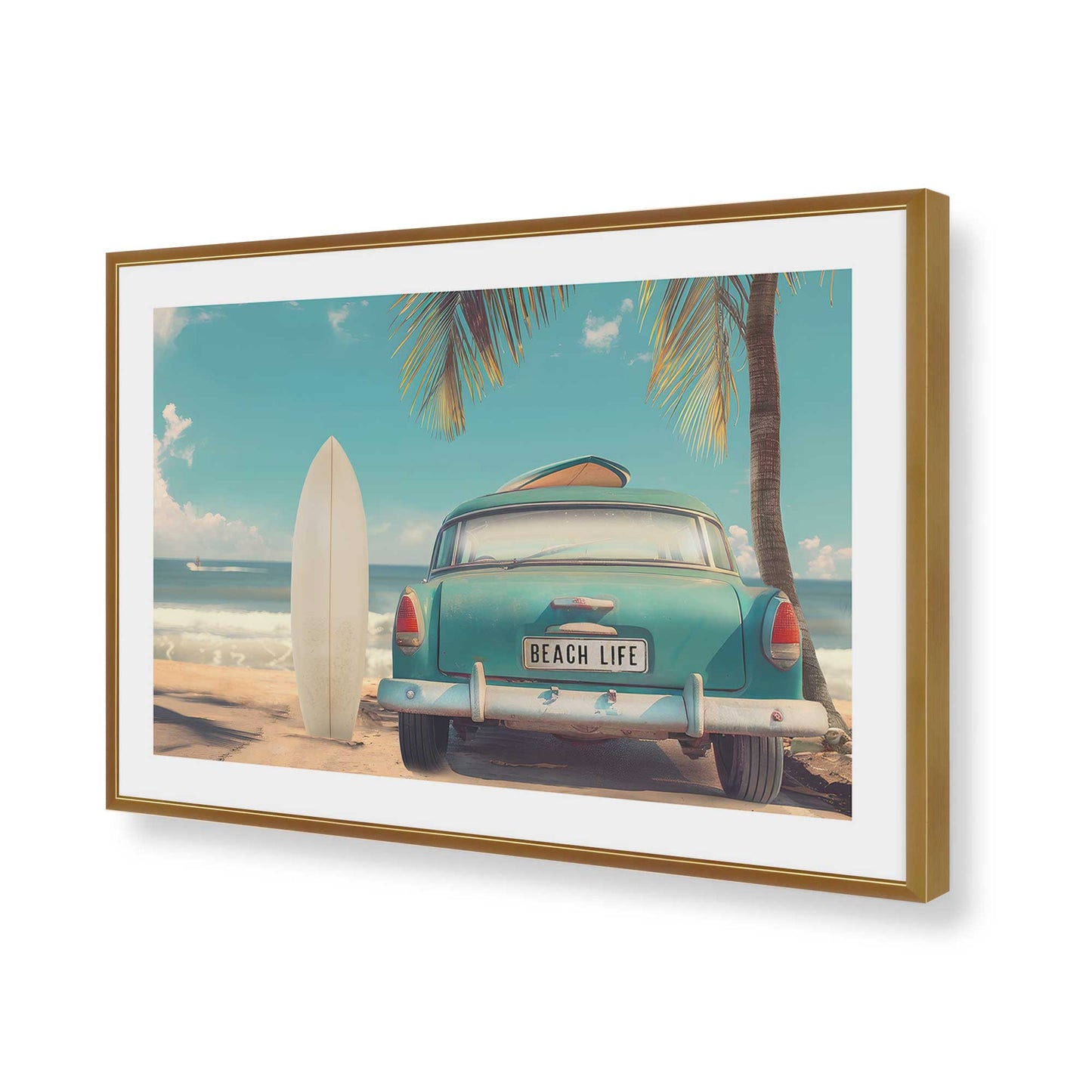 [Color:Polished Gold], Picture of art in a Polished Gold frame of the corner