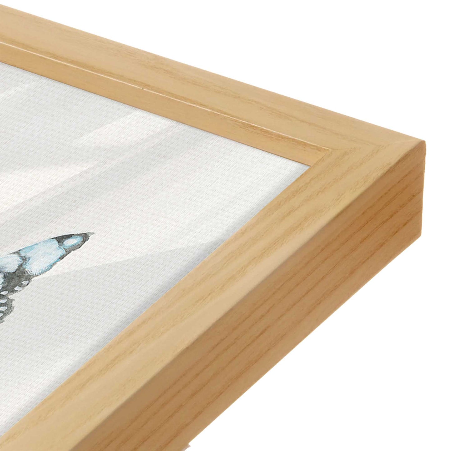 [Color:American Maple], Picture of art in a American Maple frame at an angle