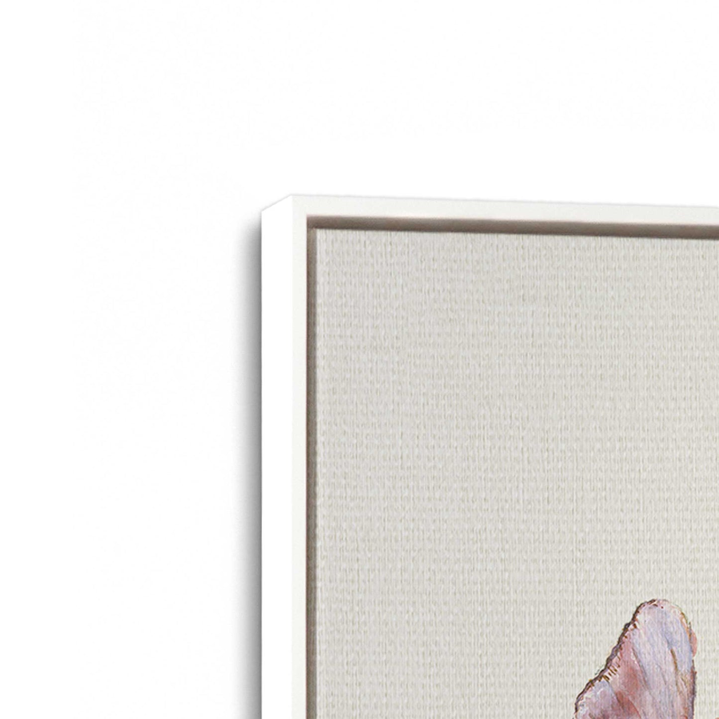 [Color:Opaque White], Picture of art in a White frame at an angle