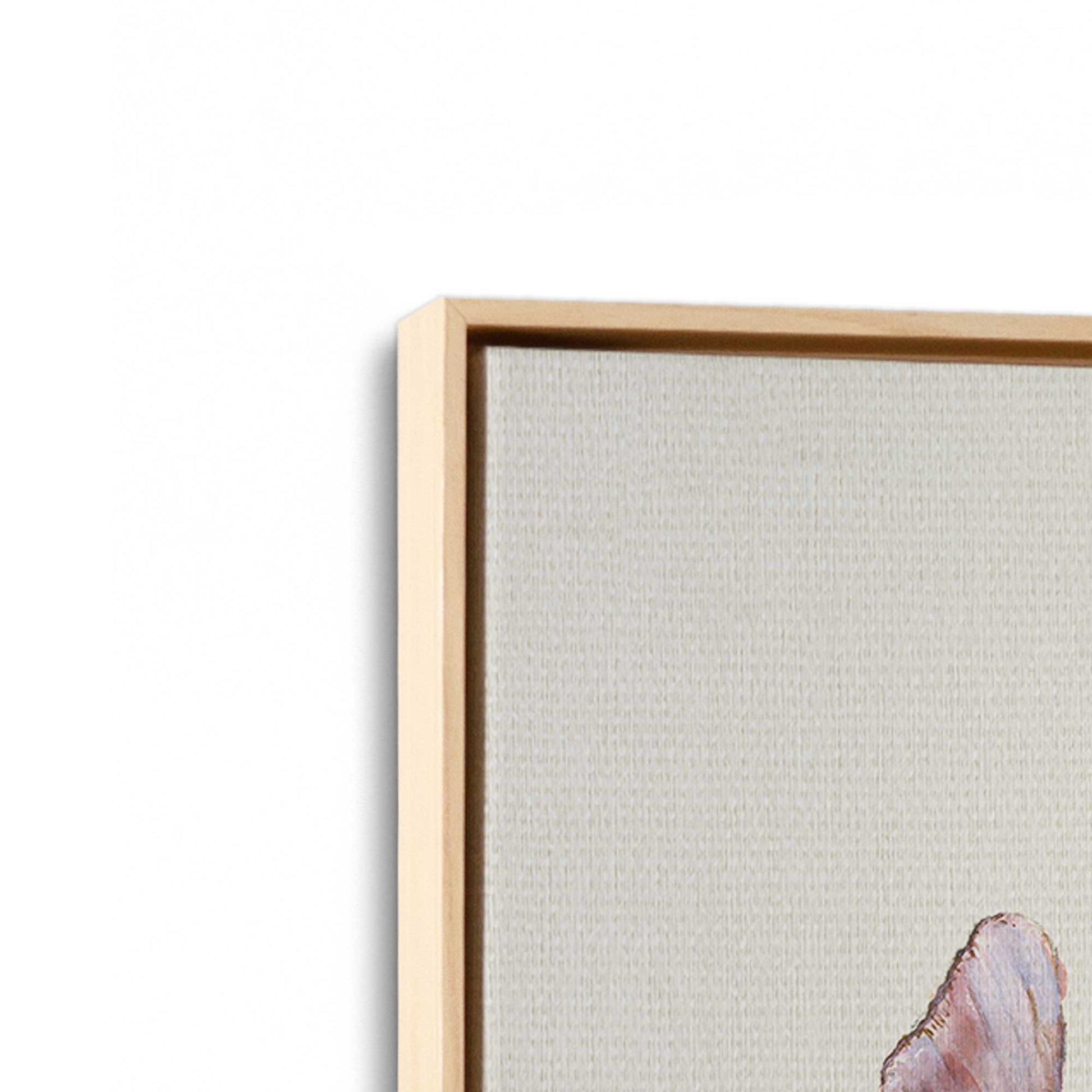 [Color:American Maple], Picture of art in a American Maple frame at an angle