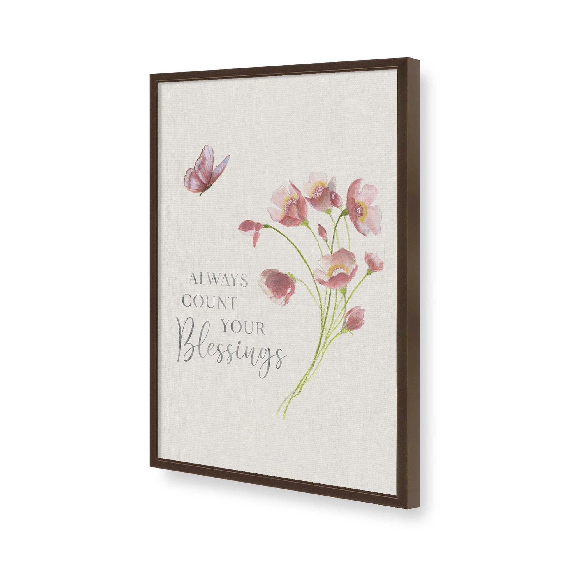 [Color:Brown], Picture of art in a Brown frame of the corner
