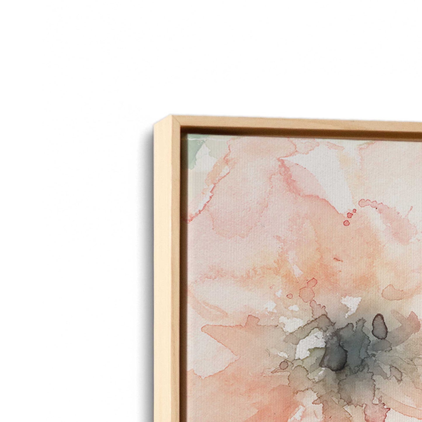 [Color:American Maple], Picture of art in a American Maple frame at an angle