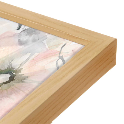 [Color:American Maple], Picture of art in a American Maple frame at an angle