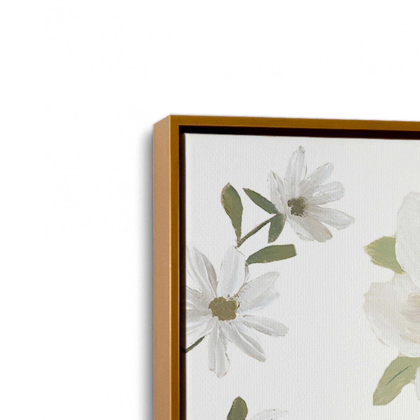 [Color:Polished Gold], Picture of art in a Polished Gold frame at an angle