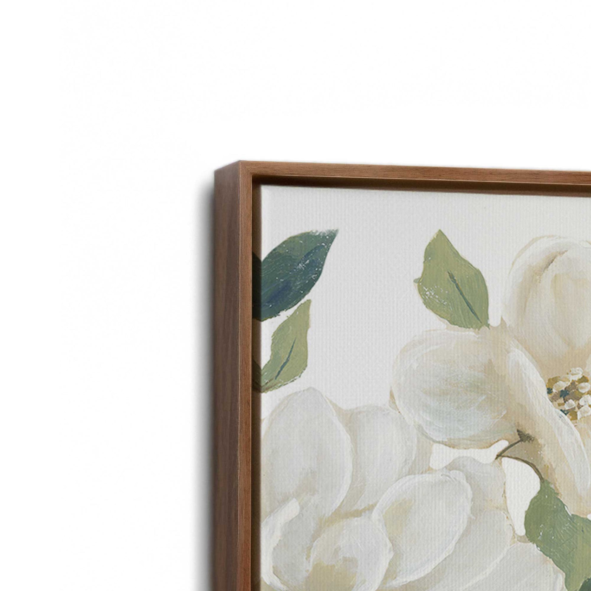 [Color:Walnut], Picture of art in a Walnut frame at an angle