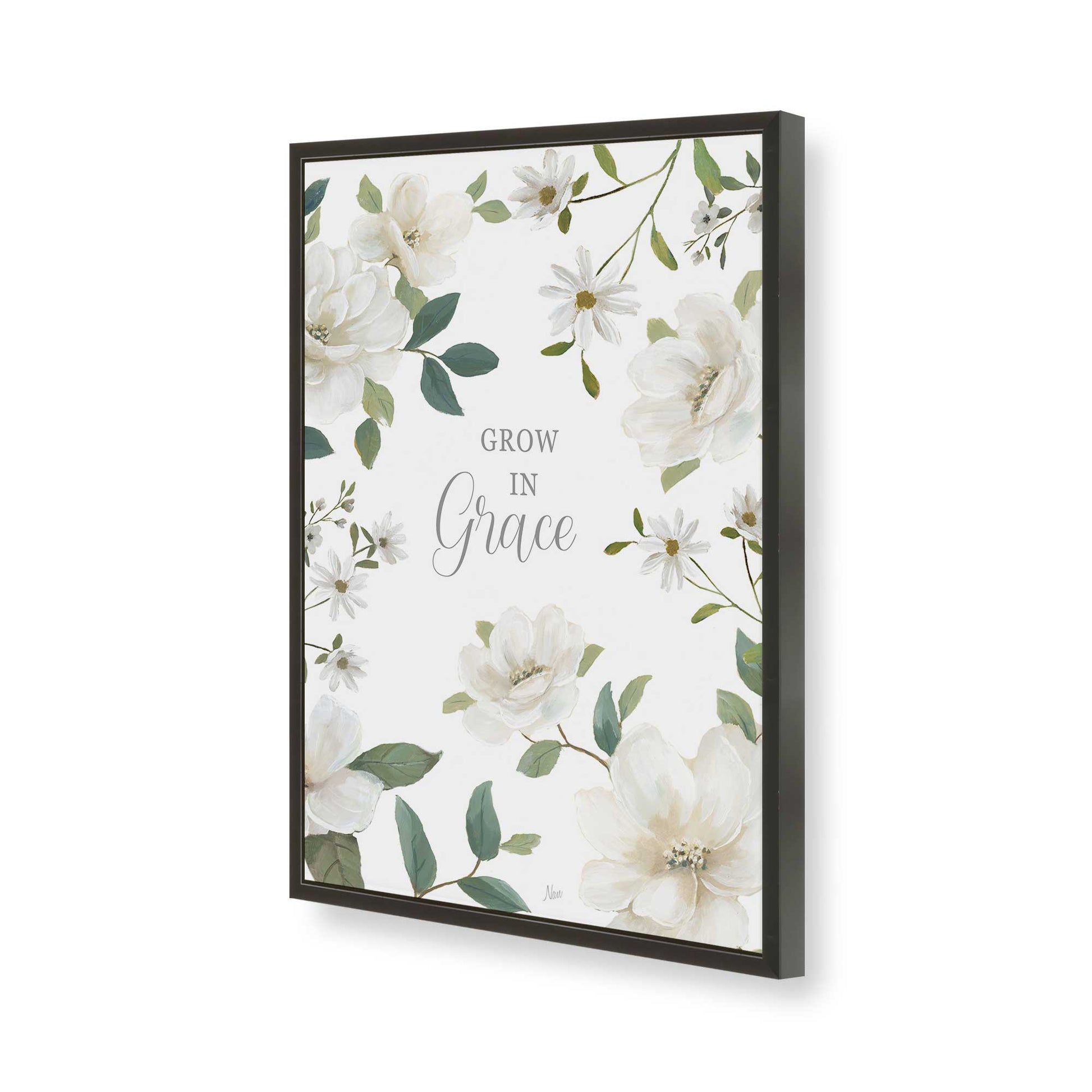 [Color:Satin Black], Picture of art in a Satin Black frame of the corner