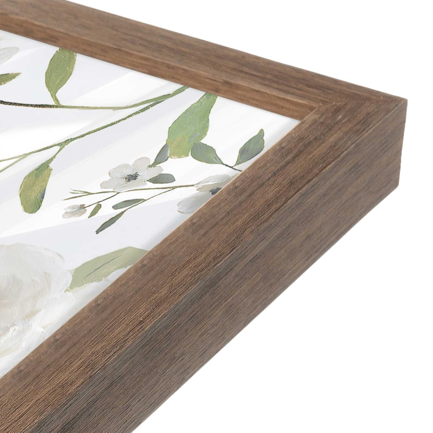 [Color:Walnut], Picture of art in a Walnut frame at an angle