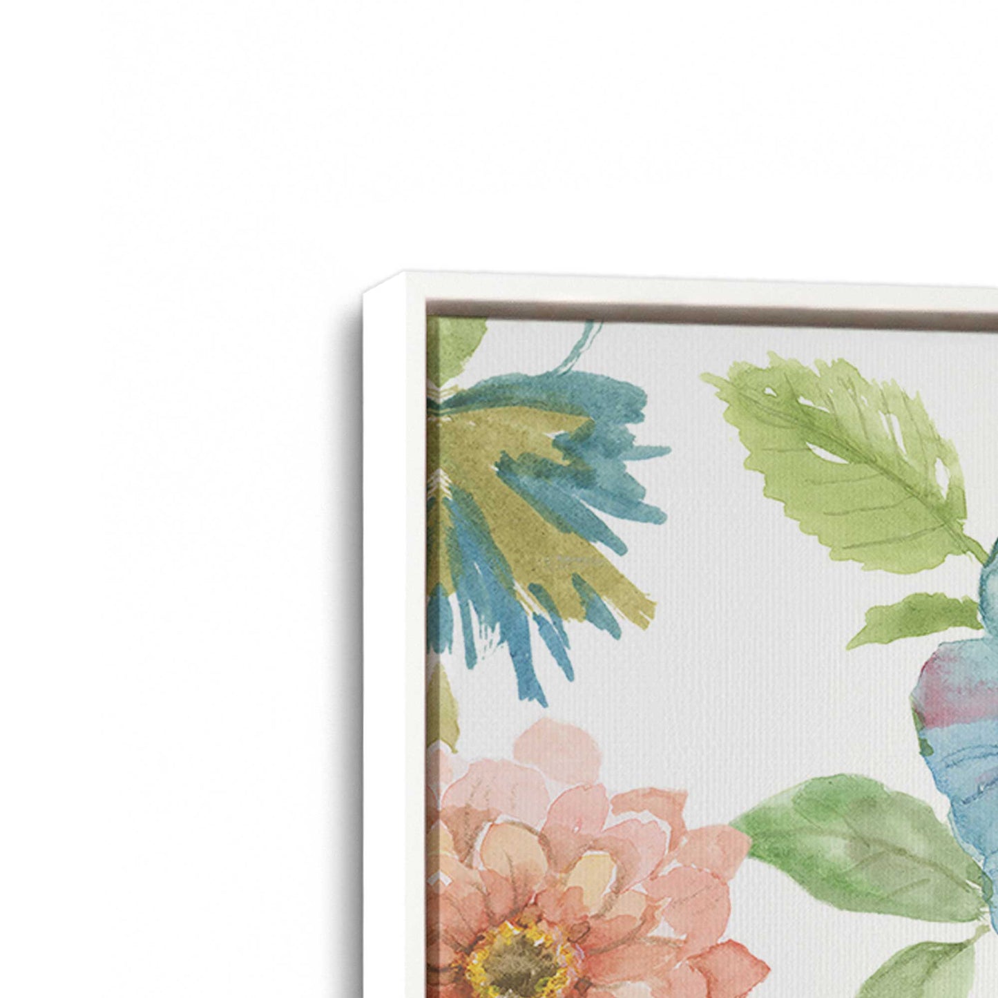 [Color:Opaque White], Picture of art in a White frame at an angle