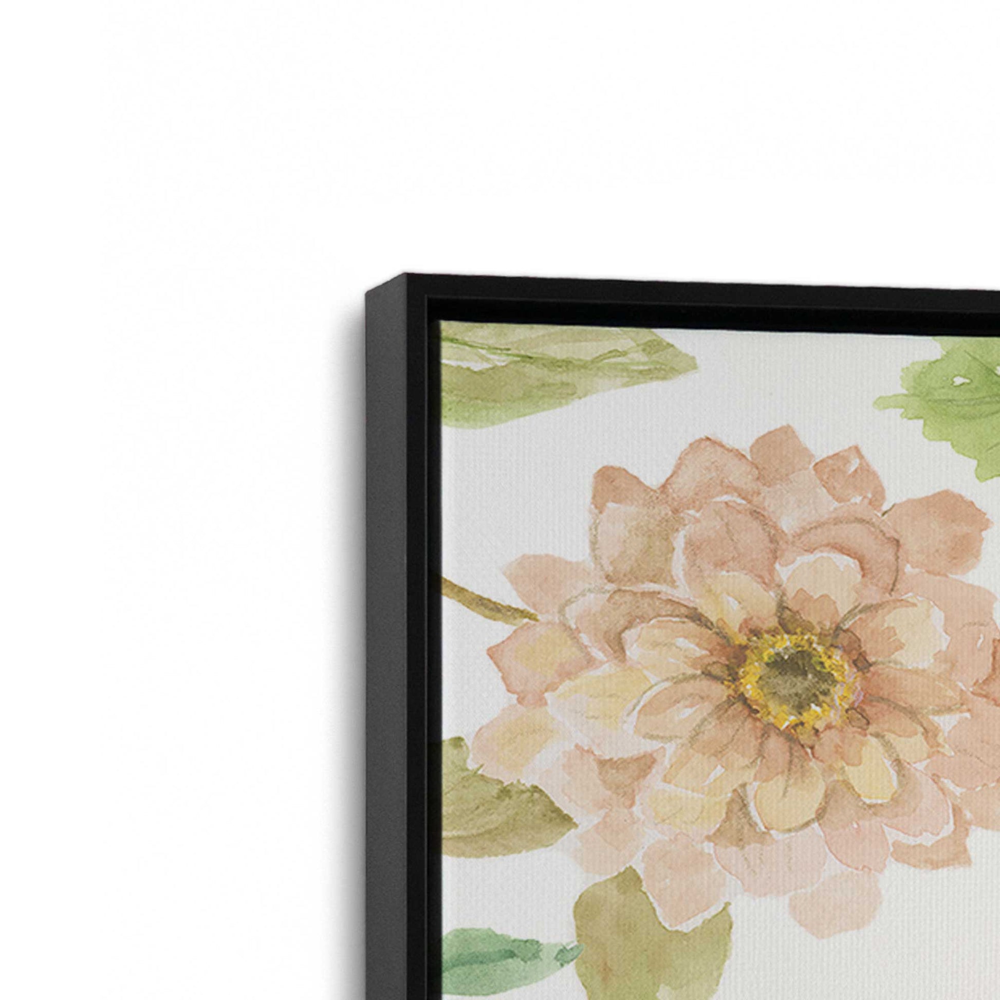 [Color:Satin Black], Picture of art in a Satin Black frame at an angle