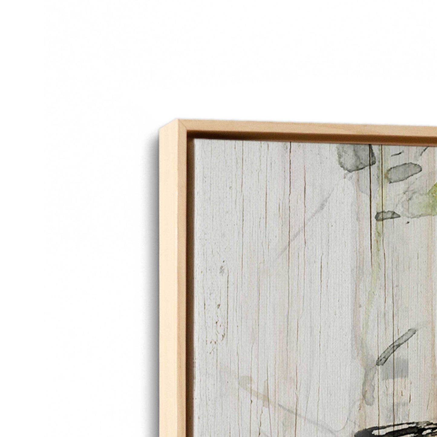 [Color:American Maple], Picture of art in a American Maple frame at an angle