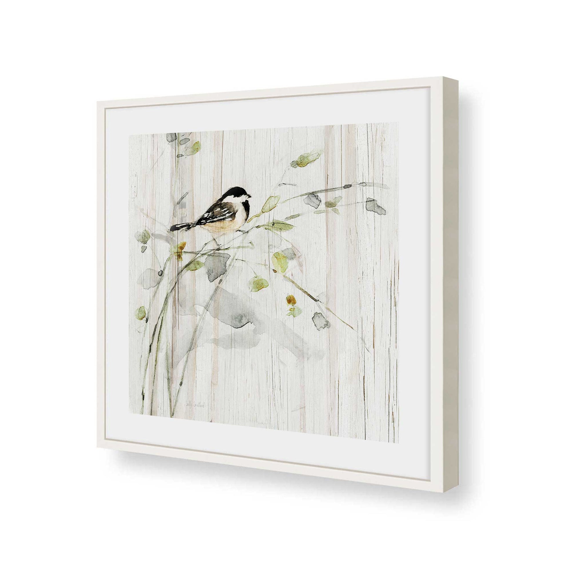[Color:Opaque White], Picture of art in a Opaque White frame of the corner