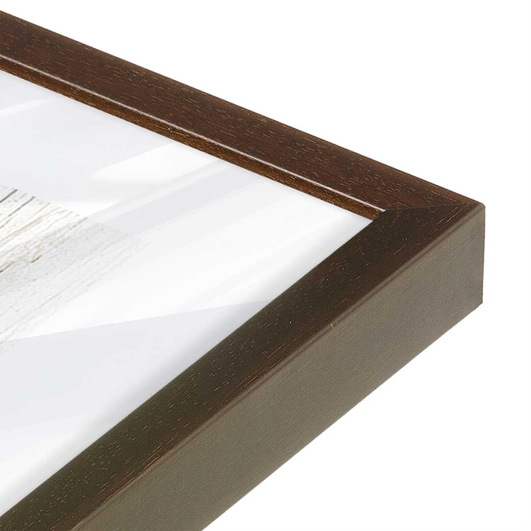 [Color:Espresso], Picture of art in a Espresso frame at an angle