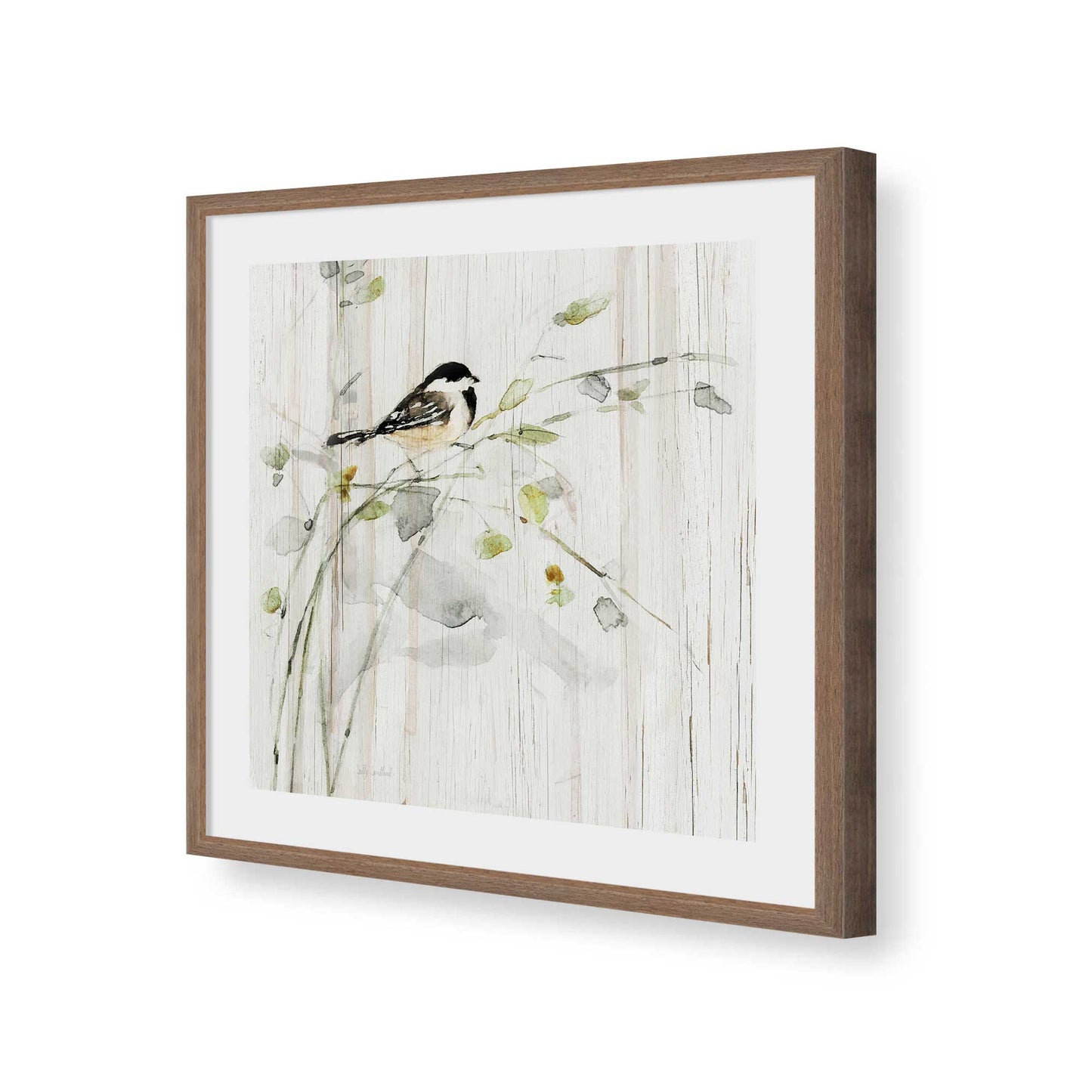[Color:Walnut], Picture of art in a Walnut frame of the corner