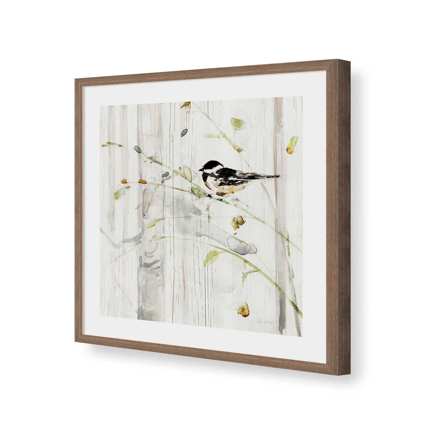 [Color:Walnut], Picture of art in a Walnut frame of the corner