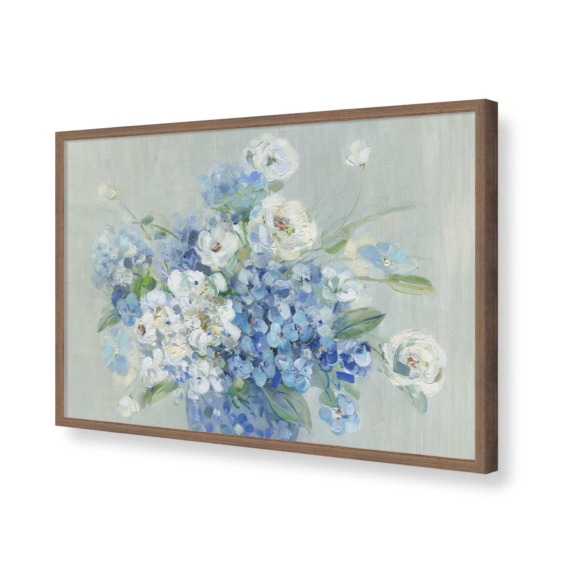 [Color:Walnut], Picture of art in a Walnut frame of the corner