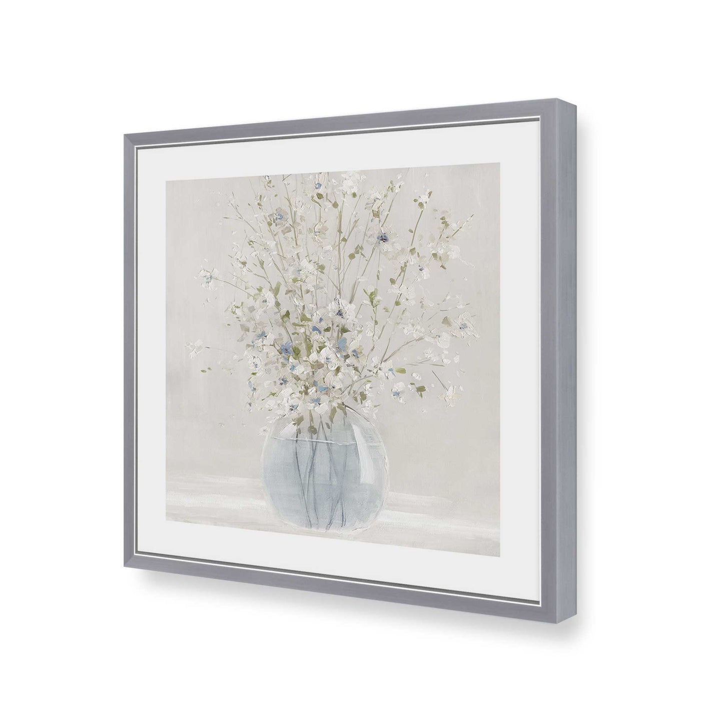 [Color:Polished Chrome], Picture of art in a Polished Chrome frame of the corner