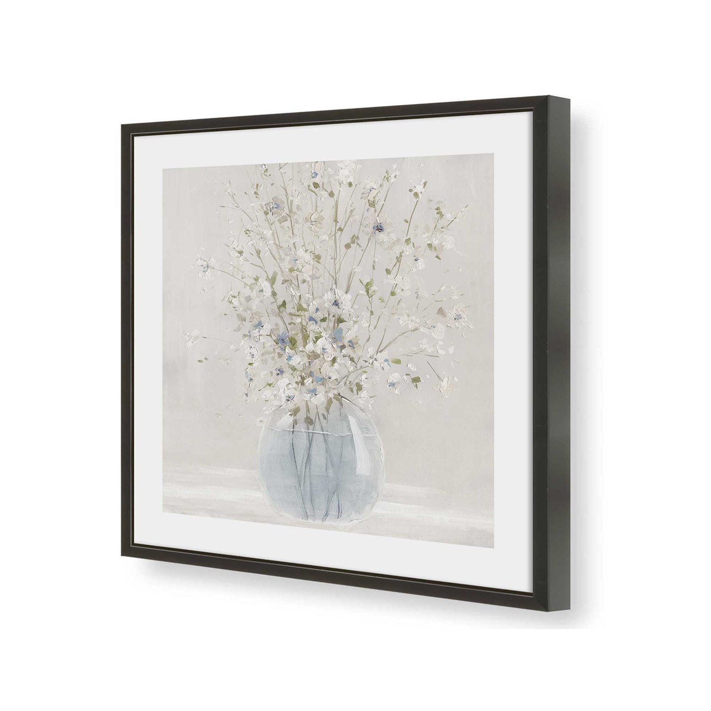 [Color:Satin Black], Picture of art in a Satin Black frame of the corner