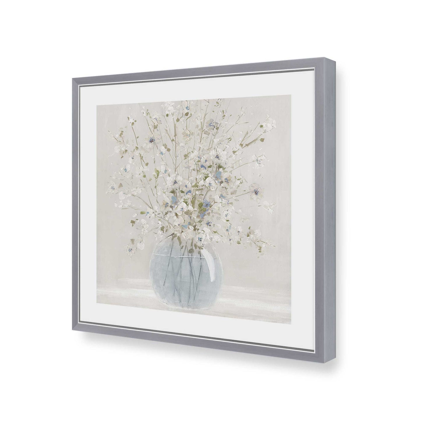 [Color:Polished Chrome], Picture of art in a Polished Chrome frame of the corner