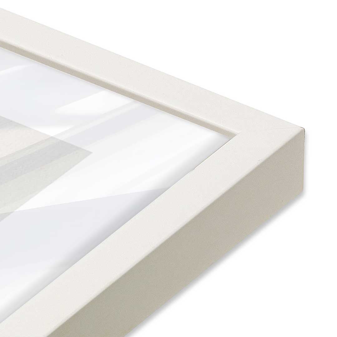 [Color:Opaque White], Picture of art in a Opaque White frame at an angle