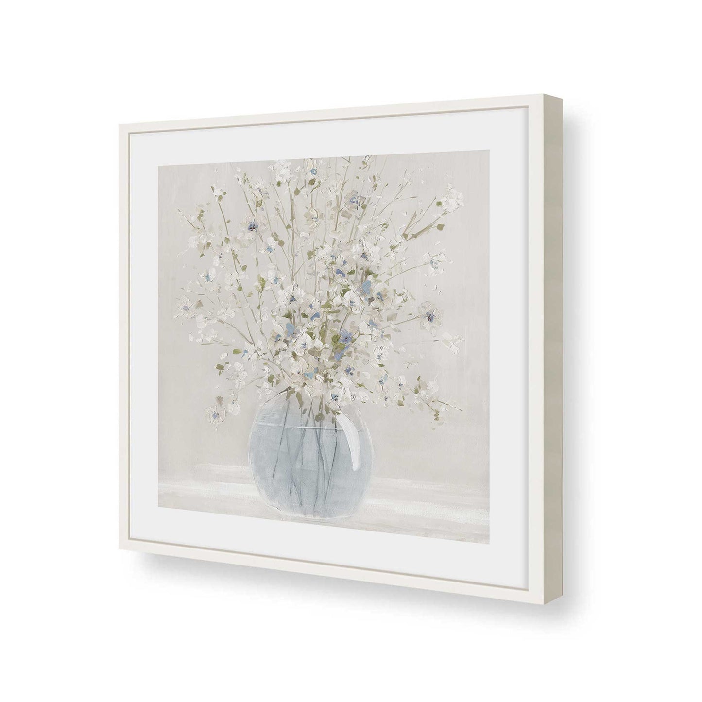 [Color:Opaque White], Picture of art in a Opaque White frame of the corner