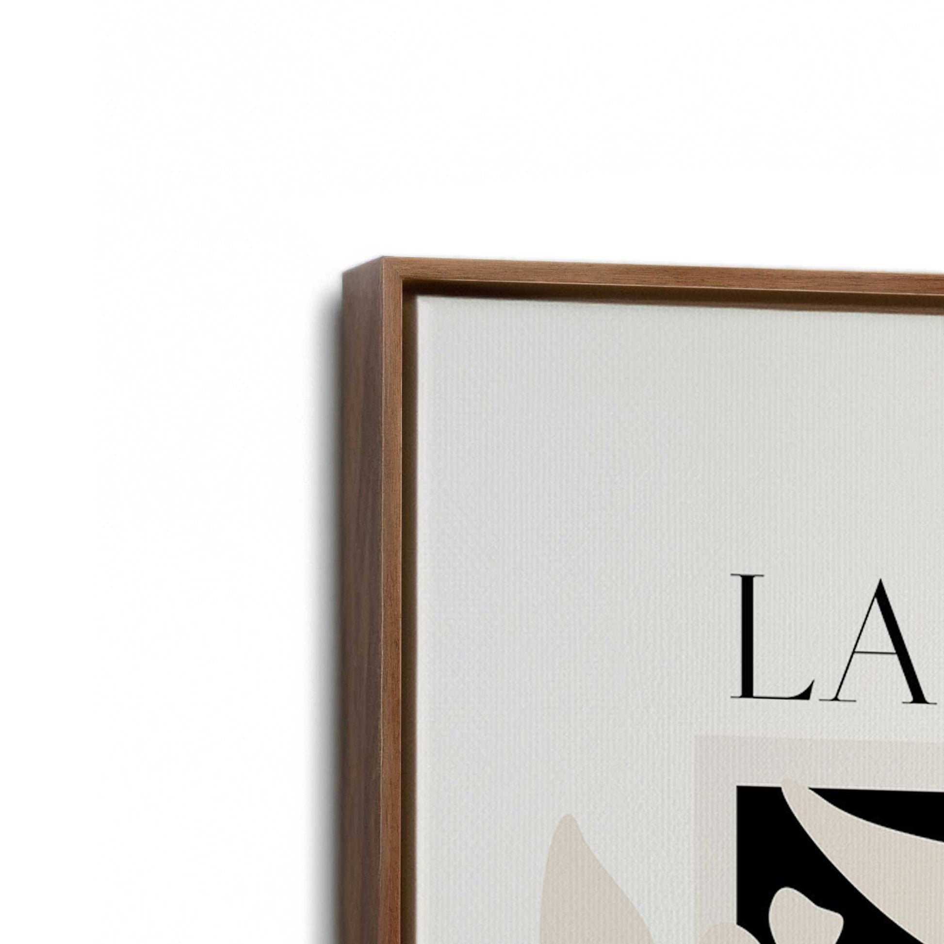 [Color:Walnut], Picture of art in a Walnut frame at an angle