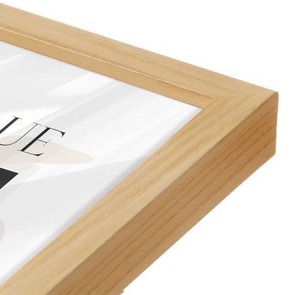 [Color:American Maple], Picture of art in a American Maple frame at an angle