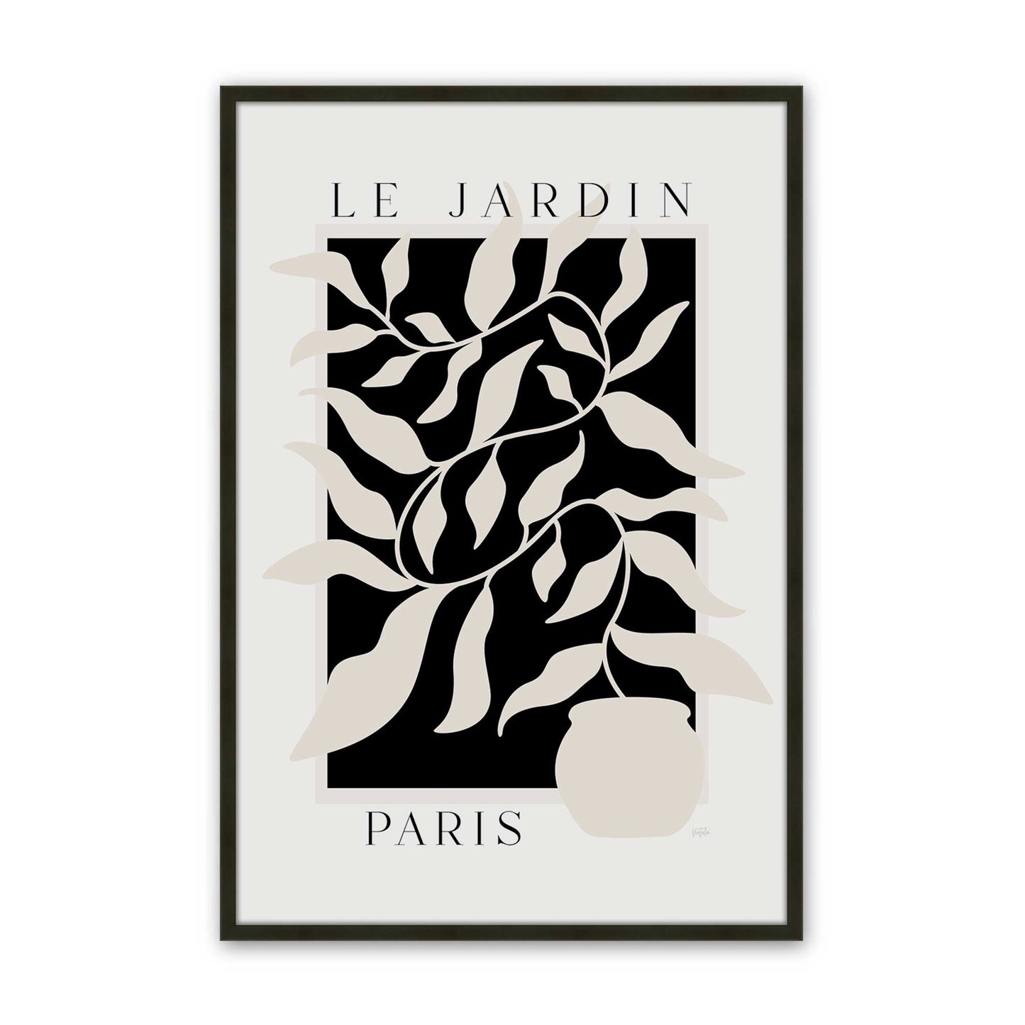 [Color:Satin Black], Picture of art in a Satin Black frame