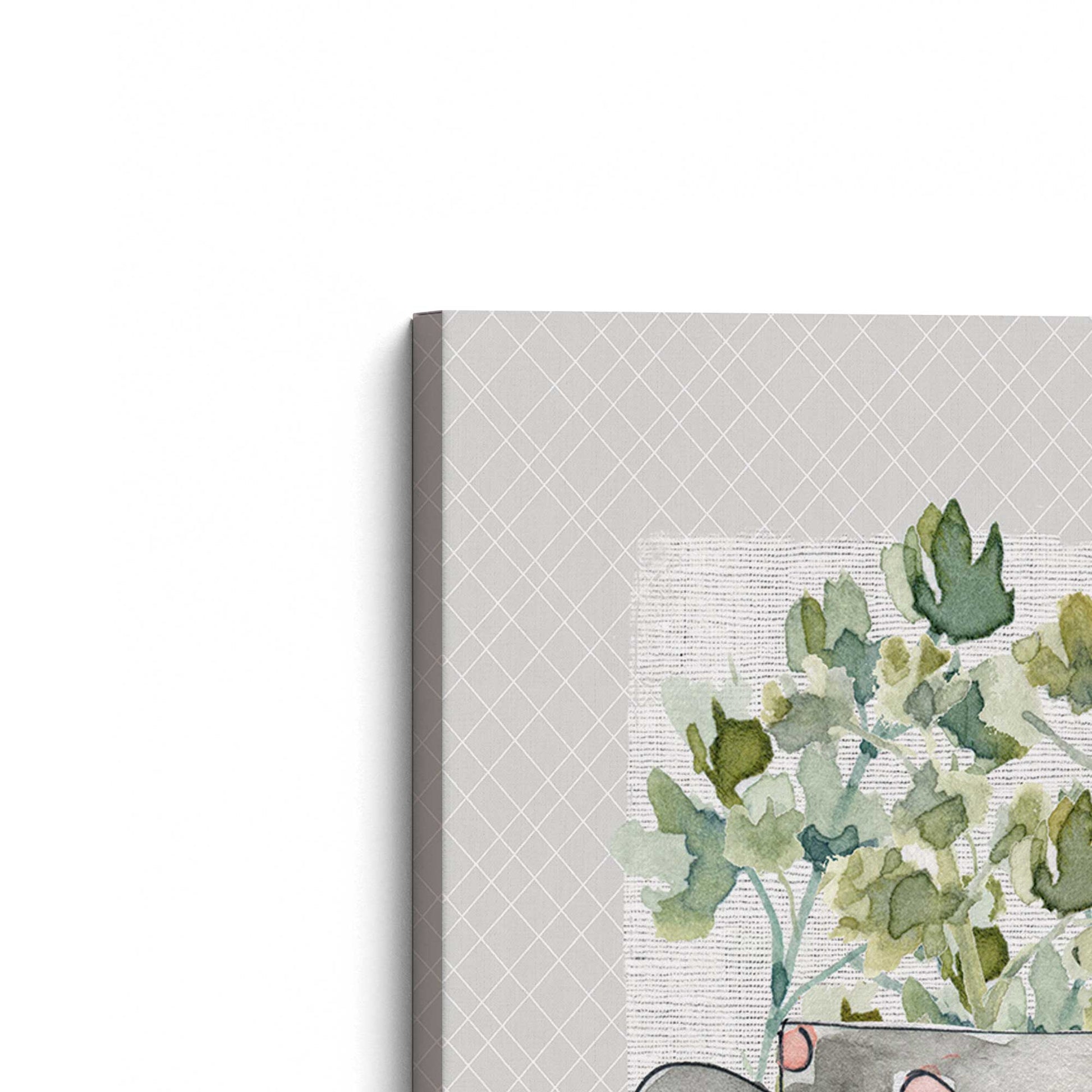 [Color:Stretched Canvas], Picture of the corner of the art