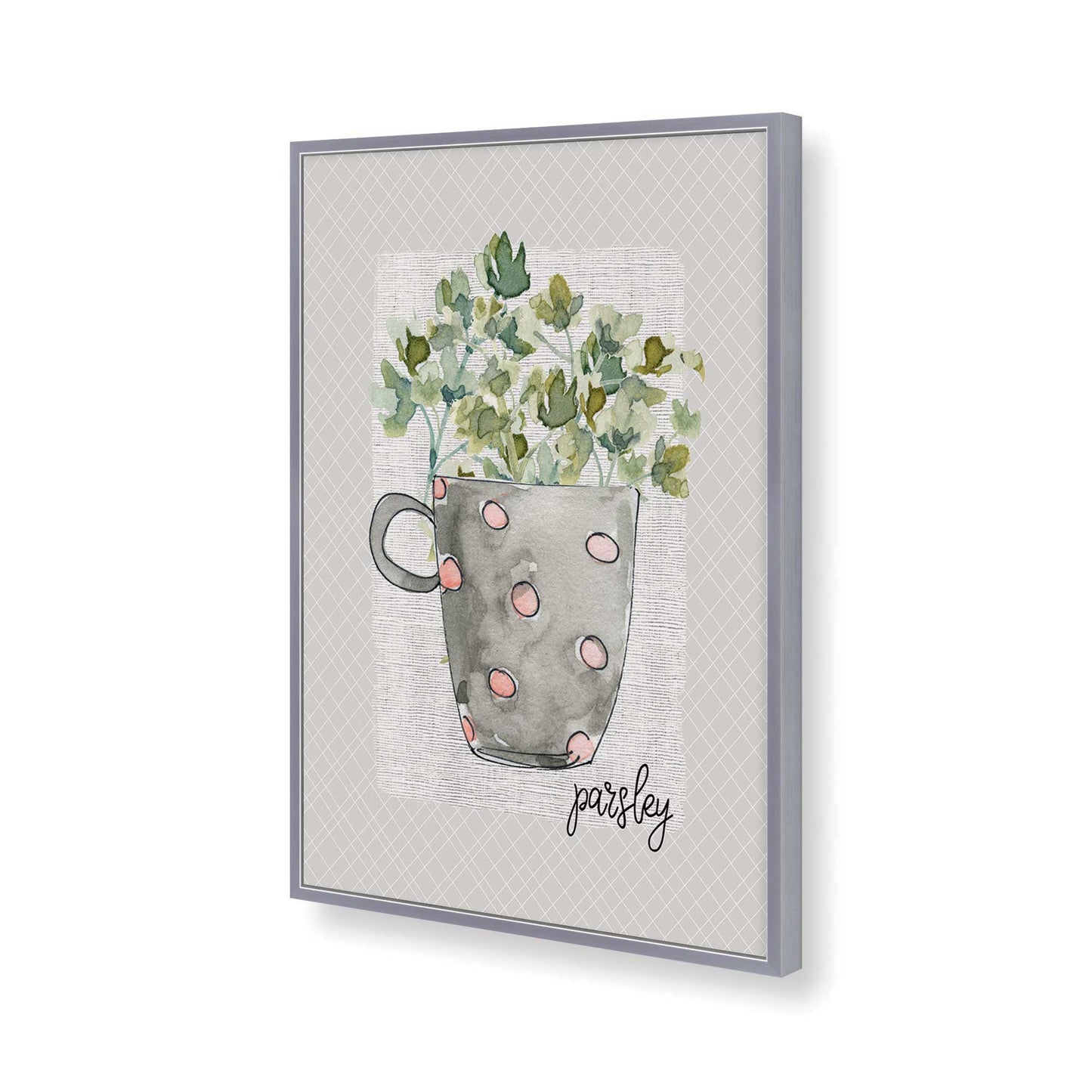 [Color:Polished Chrome], Picture of art in a Polished Chrome frame of the corner