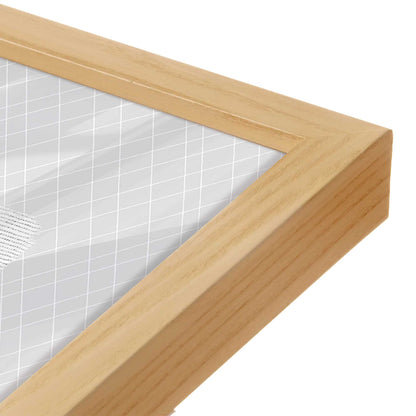 [Color:American Maple], Picture of art in a American Maple frame at an angle