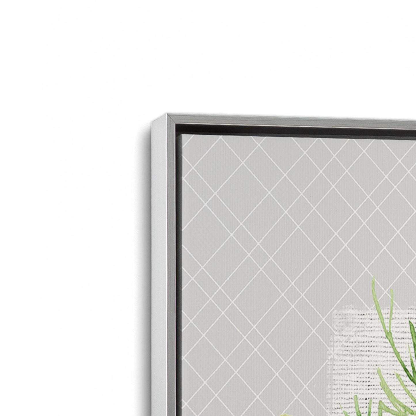 [Color:Polished Chrome], Picture of art in a Polished Chrome frame at an angle