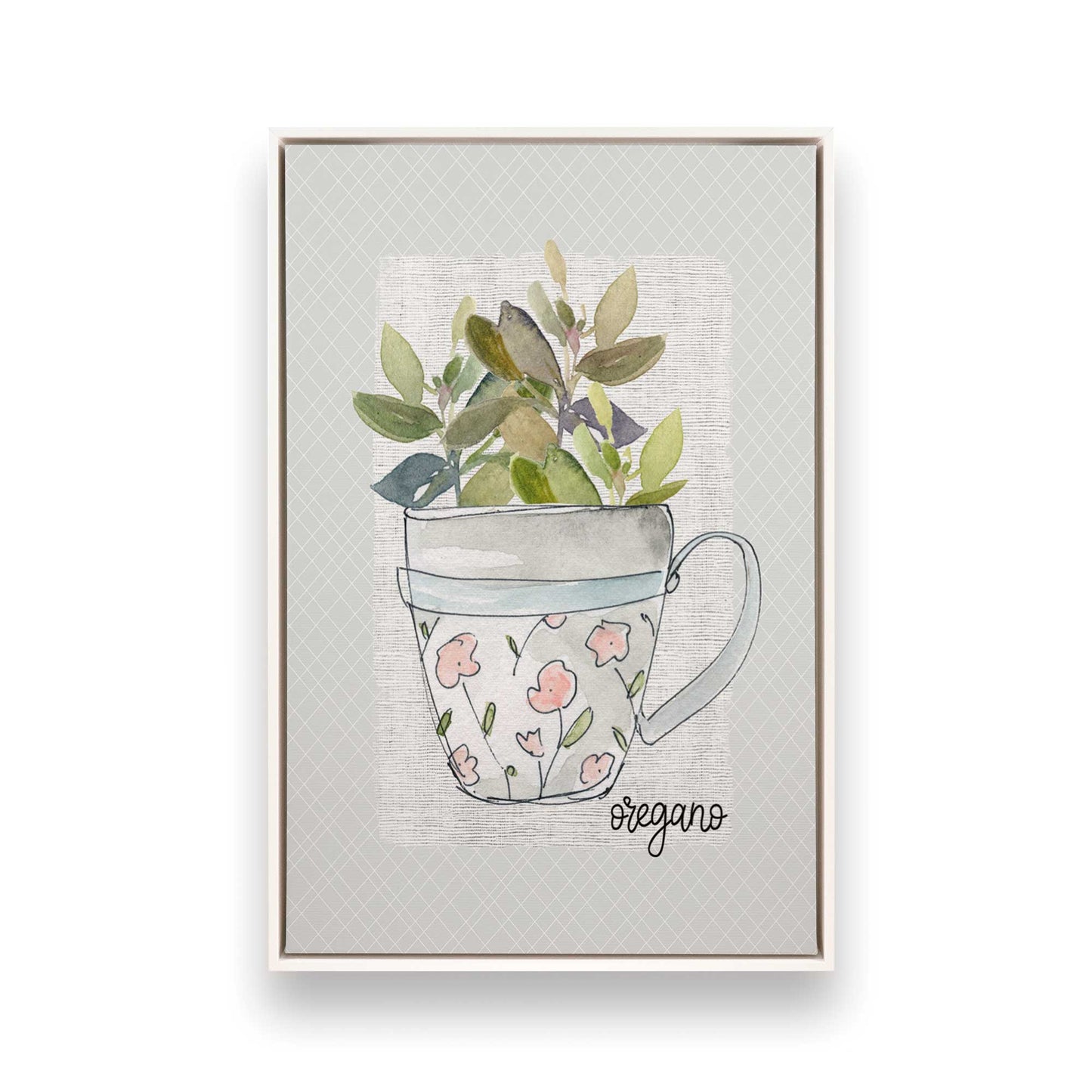Happy Herbs, Set of 4 Canvas Prints
