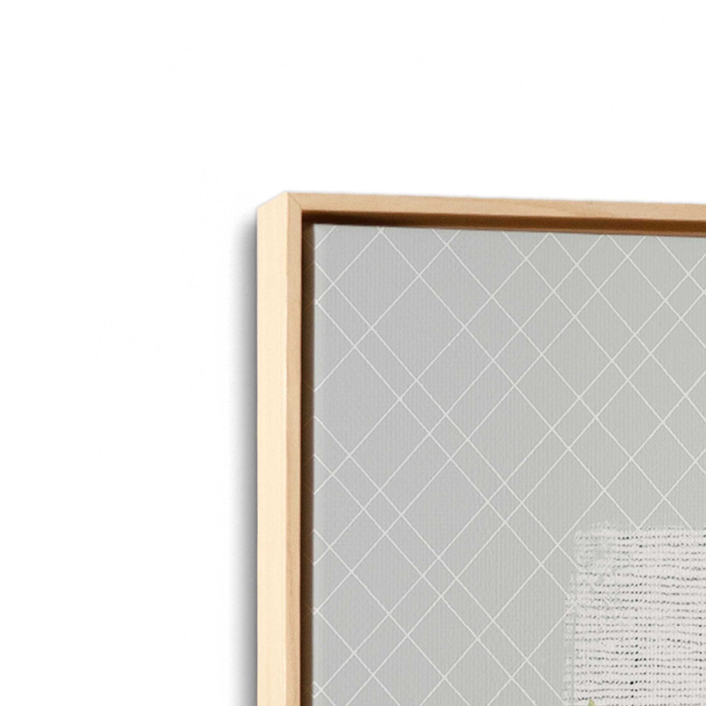 [Color:American Maple], Picture of art in a American Maple frame at an angle