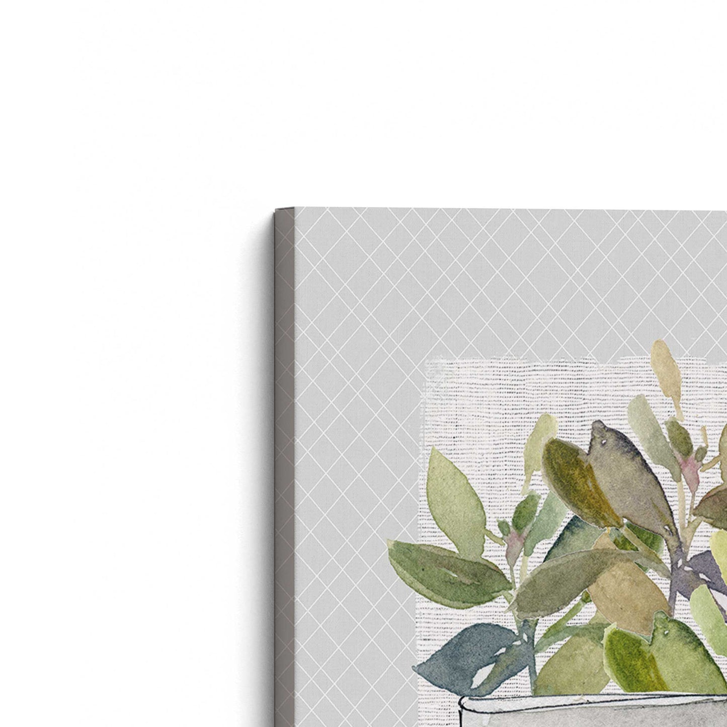 [Color:Stretched Canvas], Picture of the corner of the art