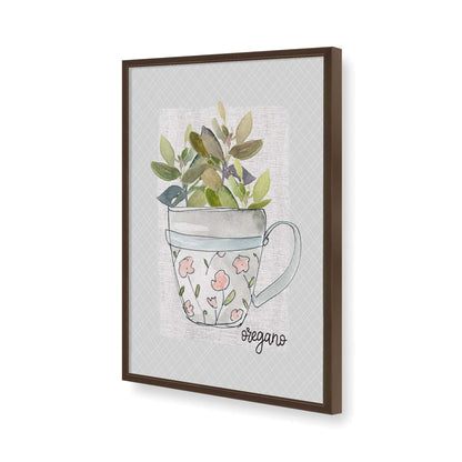 [Color:Brown], Picture of art in a Brown frame of the corner