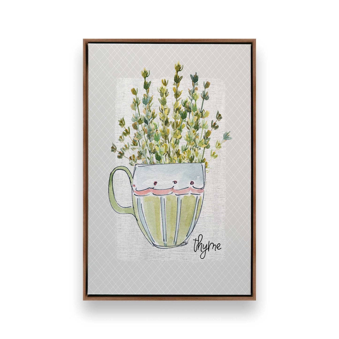 Happy Herbs, Set of 4 Canvas Prints