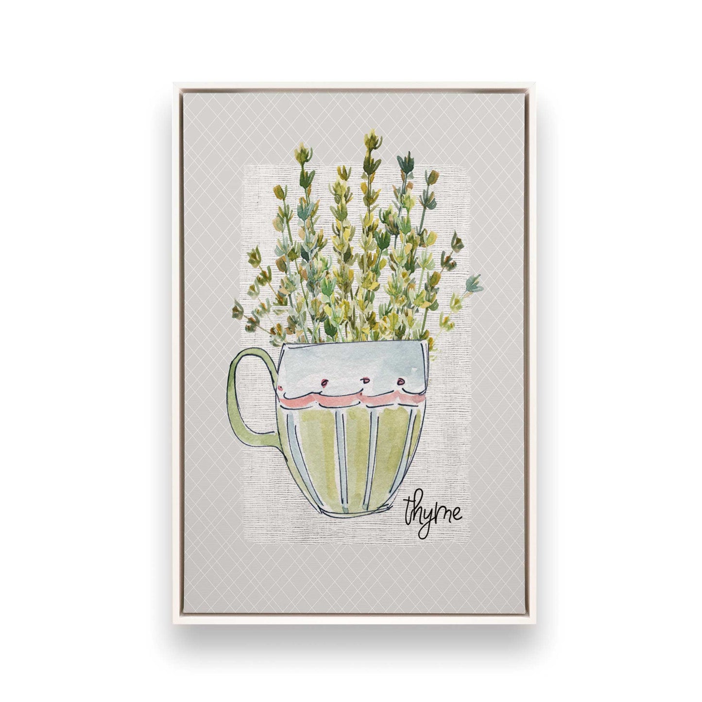[Color:Opaque White], Picture of art in a White frame
