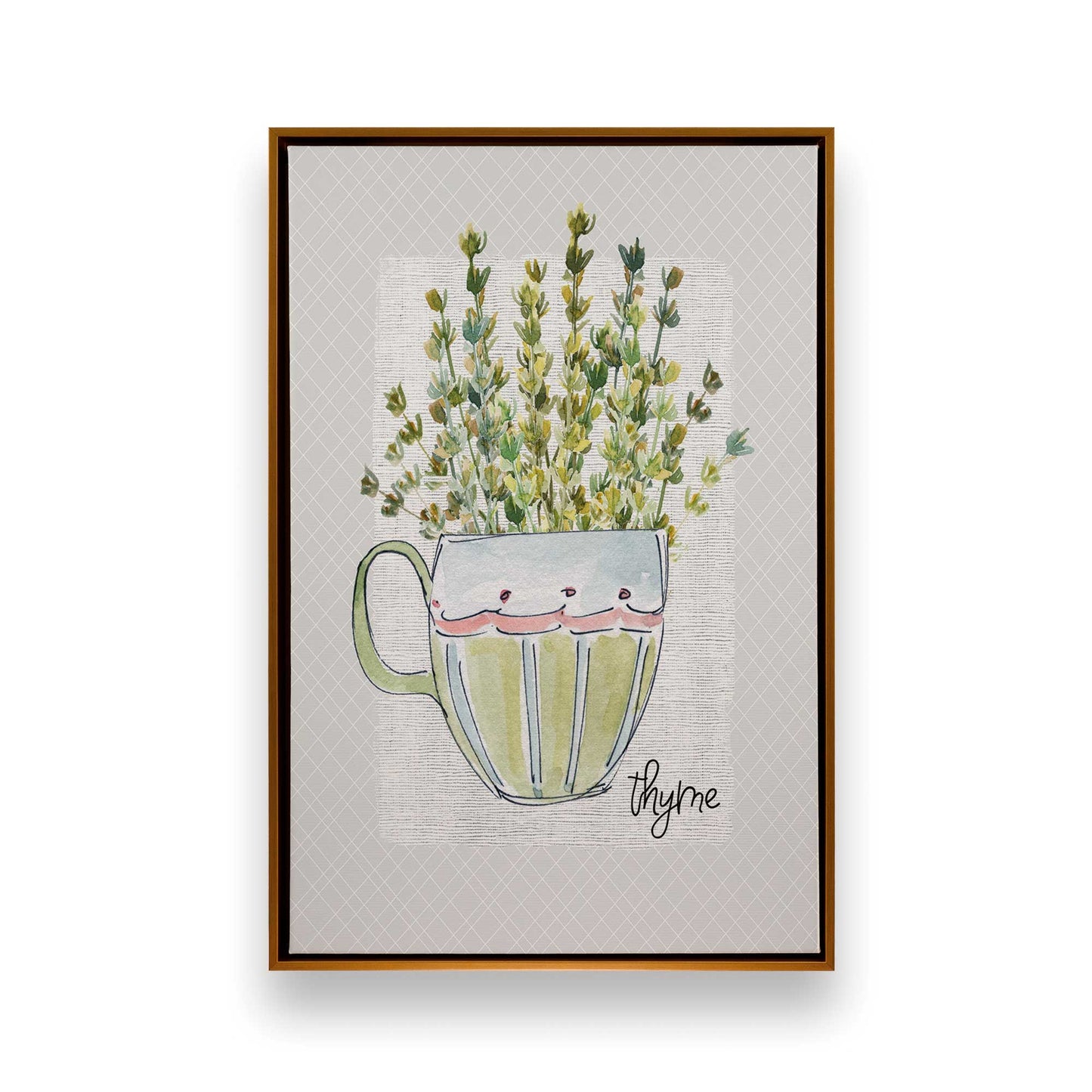 Happy Herbs, Set of 4 Canvas Prints