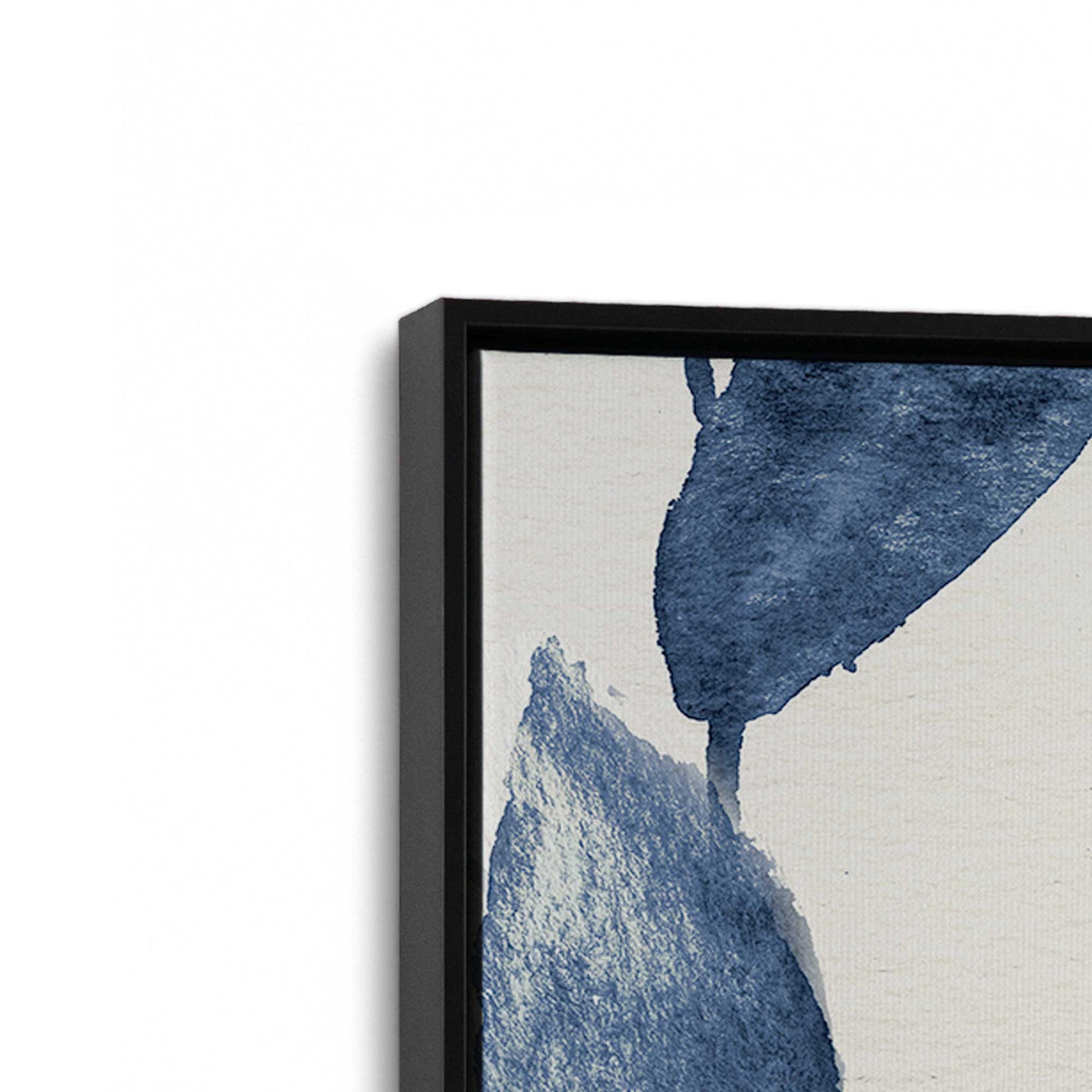 [Color:Satin Black], Picture of art in a Satin Black frame at an angle