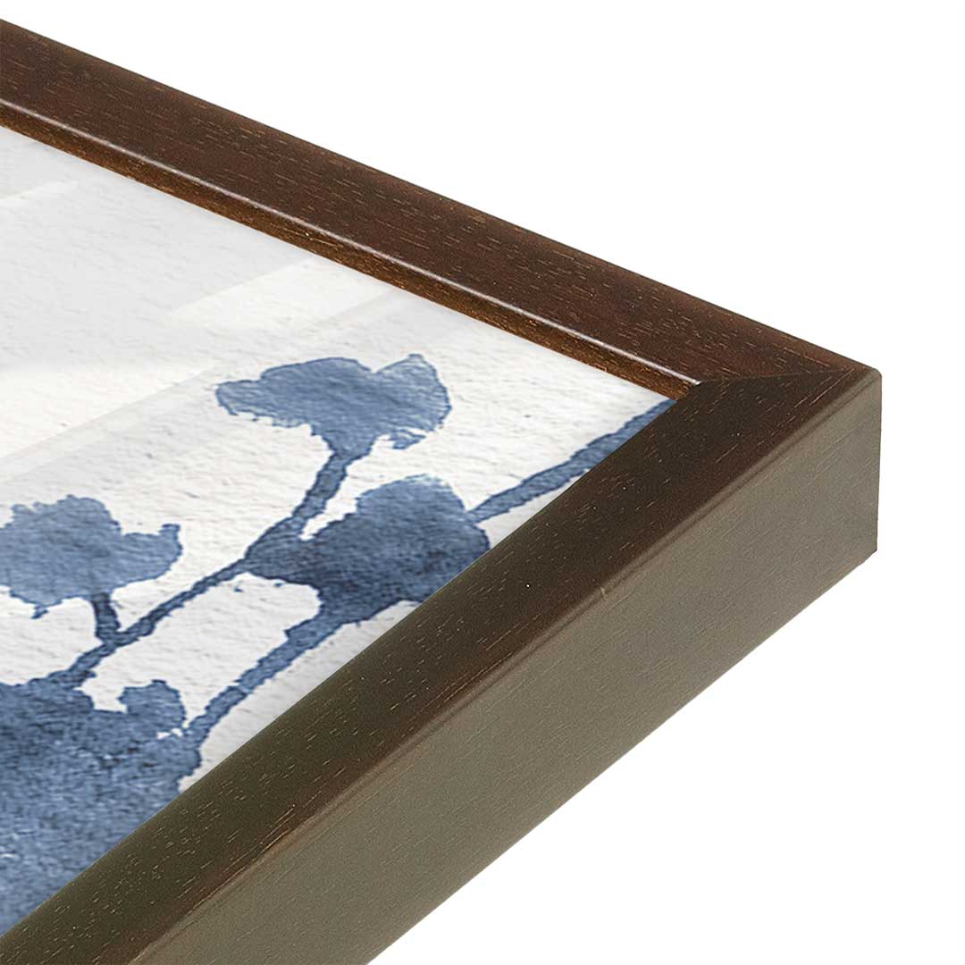 [Color:Brown], Picture of art in a Brown frame at an angle