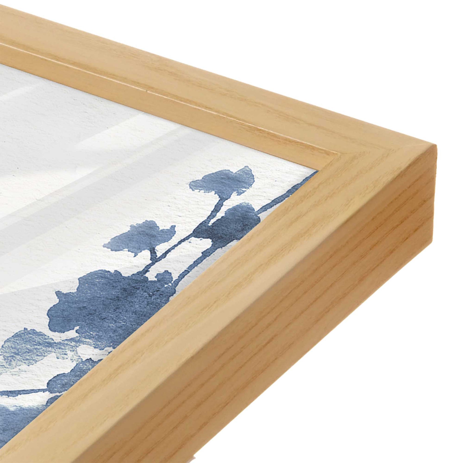 [Color:American Maple], Picture of art in a American Maple frame at an angle