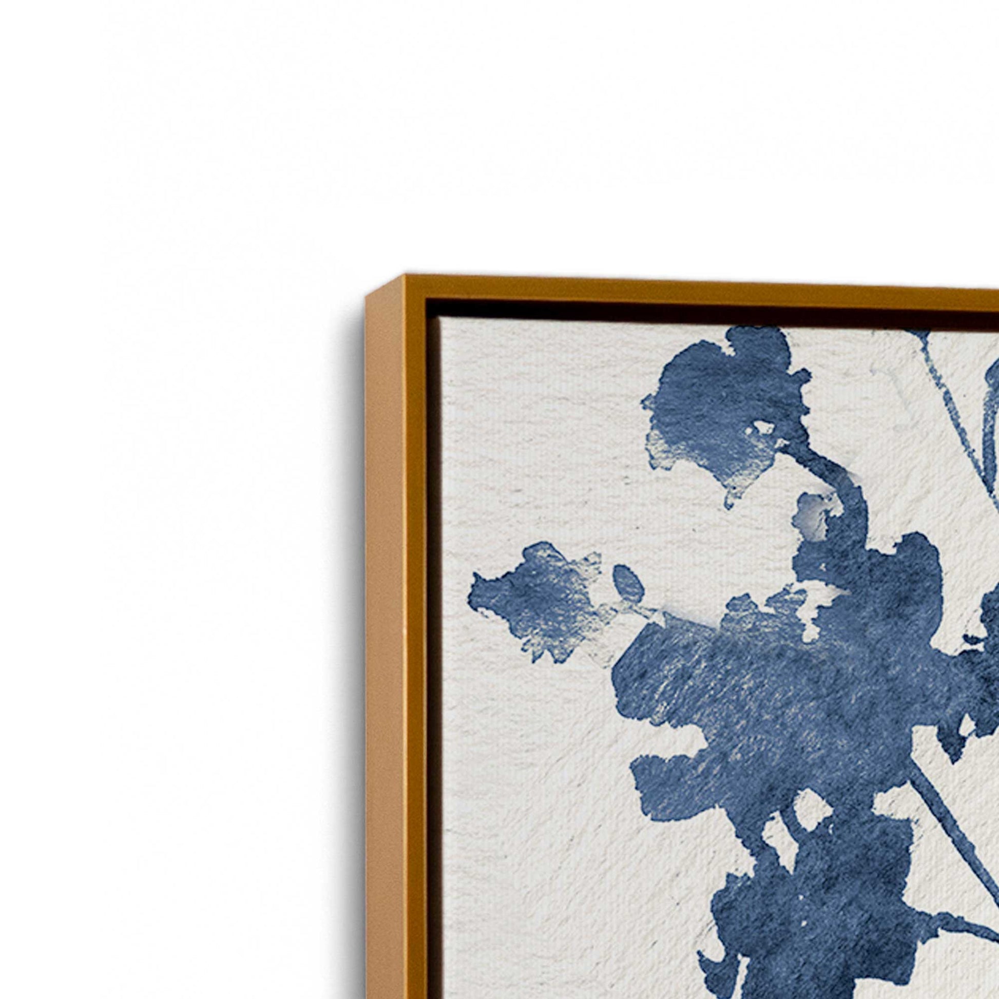 [Color:Polished Gold], Picture of art in a Polished Gold frame at an angle