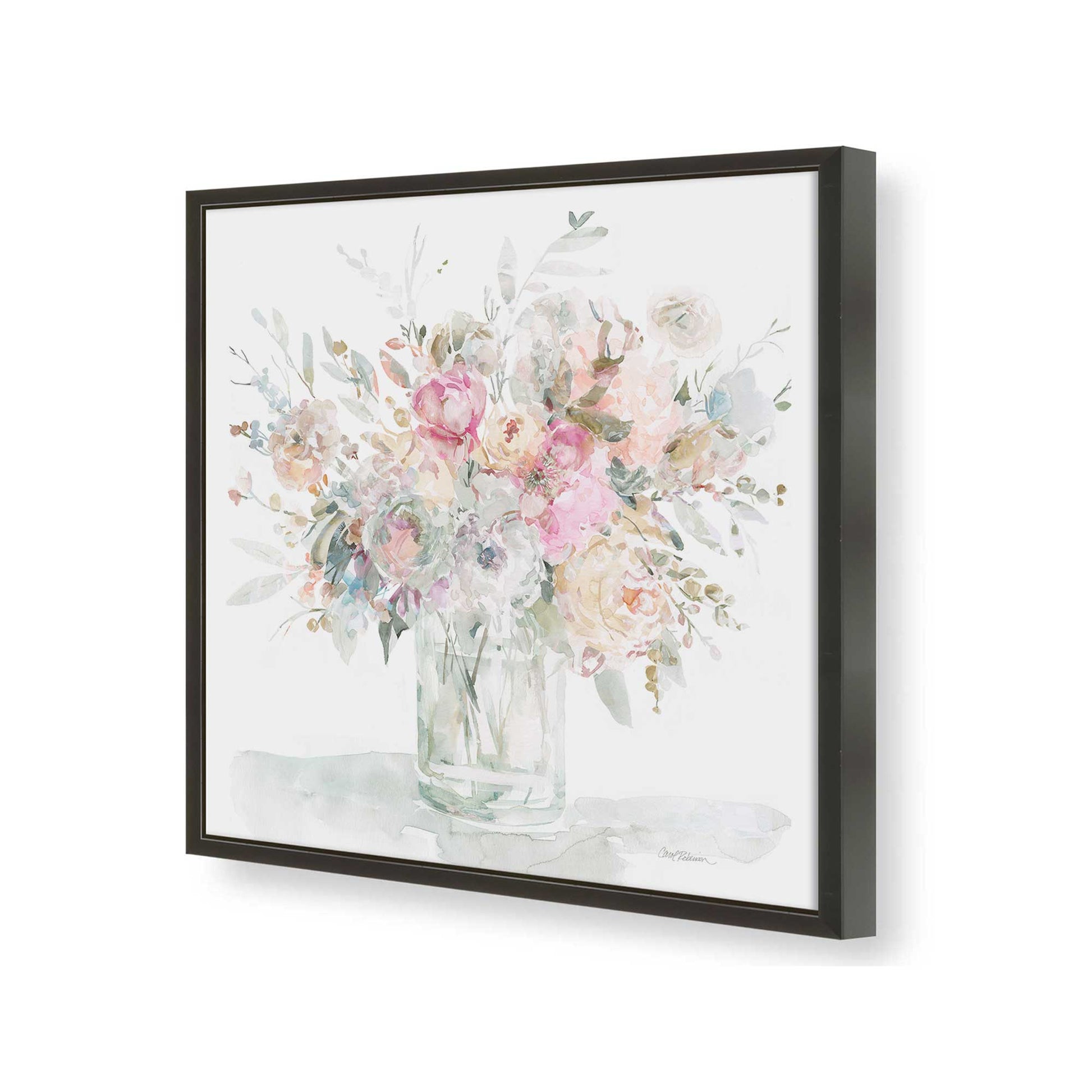 [Color:Satin Black], Picture of art in a Satin Black frame of the corner