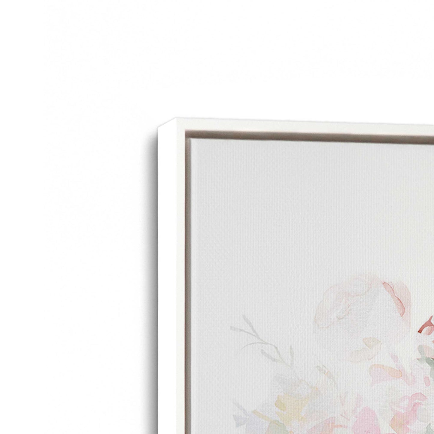 [Color:Opaque White], Picture of art in a White frame at an angle