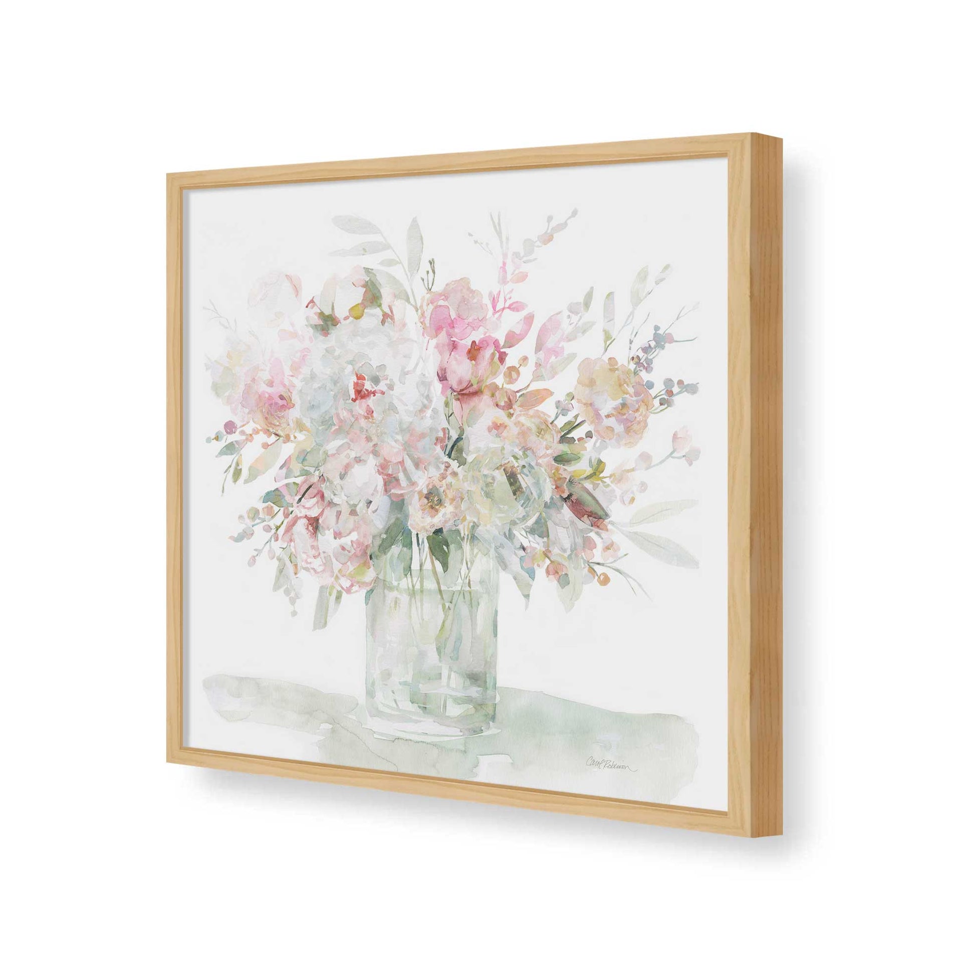 [Color:American Maple], Picture of art in a American Maple frame of the corner
